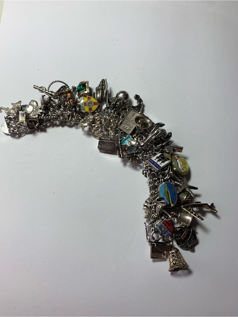 Loaded Vintage Sterling Silver Charm Bracelet 25+ Charms 925